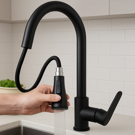Pull-Out Faucet With Single Lever Mixer