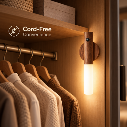 Rechargeable LED Motion Sensor Night Light – Magnetic USB Wall & Cabinet Lamp