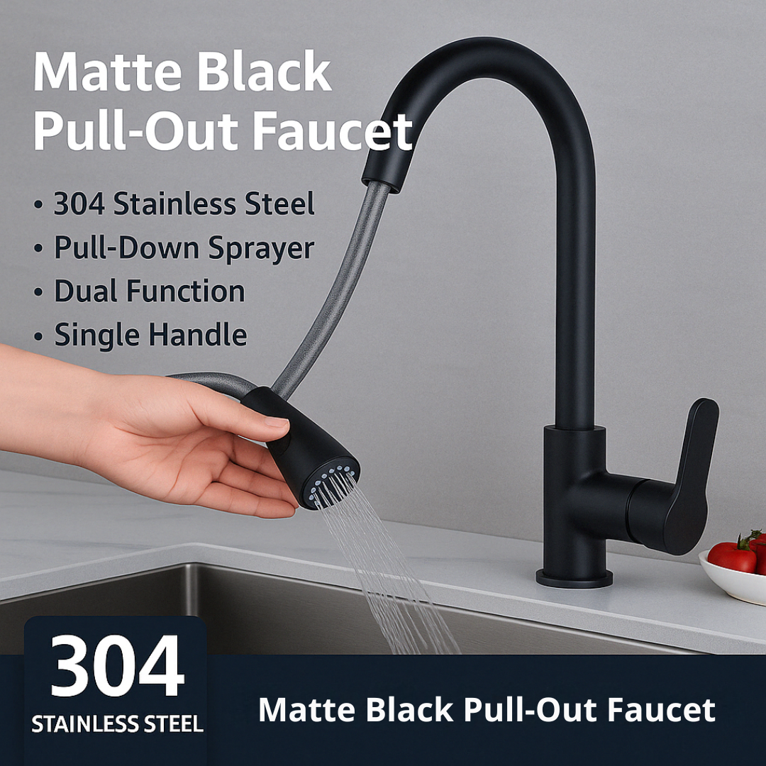 Pull-Out Faucet With Single Lever Mixer