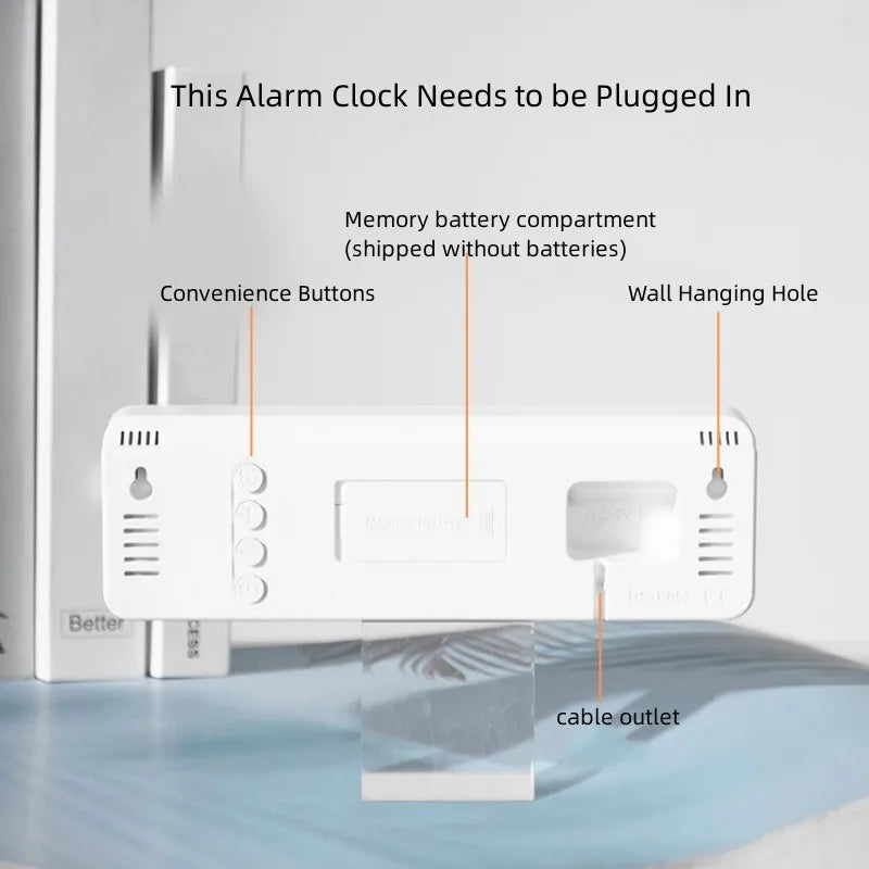 Digital LED alarm clock product image 5