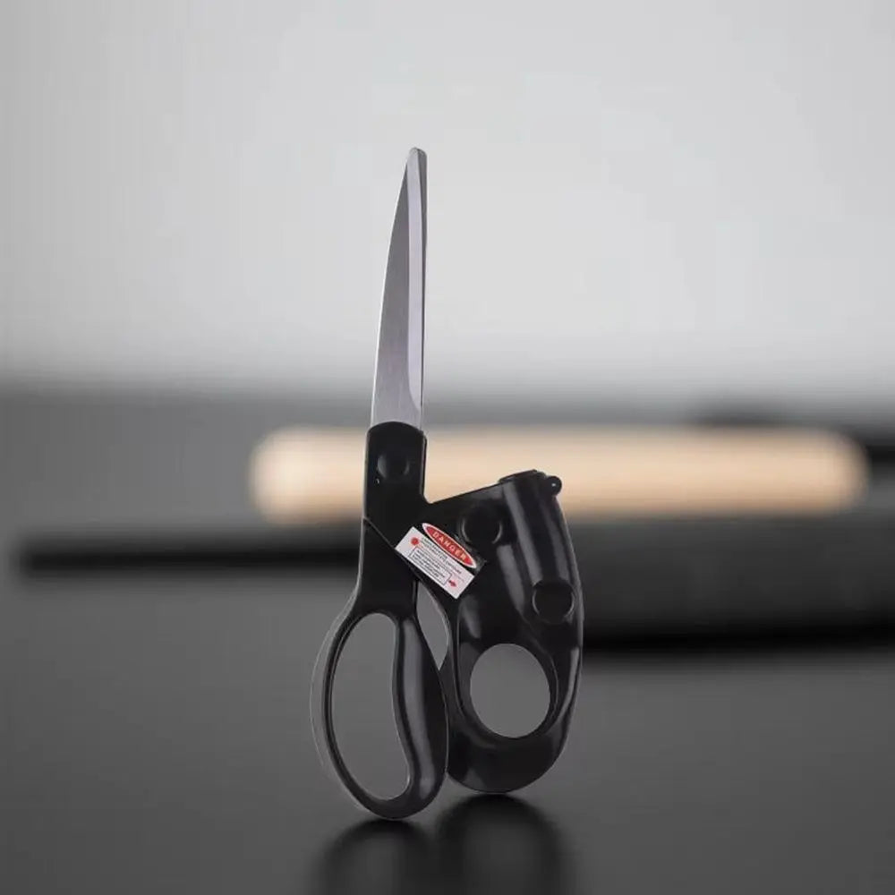 Straight cut scissors with built-in red guide line main product image