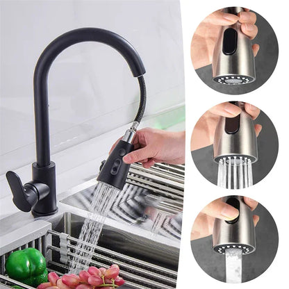 Pull-Out Faucet With Single Lever Mixer