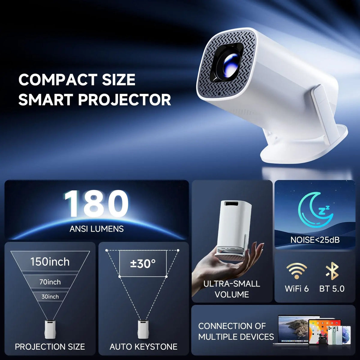 Mini Portable Projector – Home 1080P HD